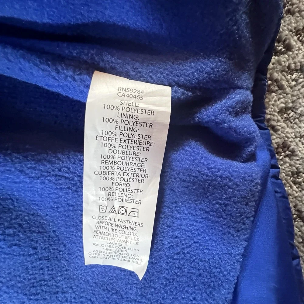 The Childrens Place XS 4 Renew Blue Puffer Vest Water Resistant Fleece Lined NWT